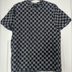 Express Geometric Black and White Men's Tee